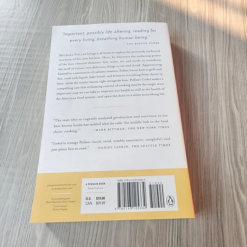Michael Pollan Cooked A Natural History of Transformation Paperback